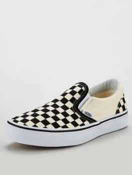 Image of Vans Checkerboard Classic Slip-on, Black/White, Size 11