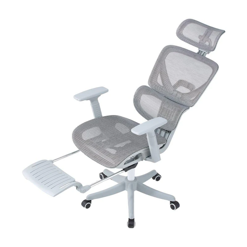 Image of Kabinet UK Swivel Office Chair with Footrest Grey unisex One Size