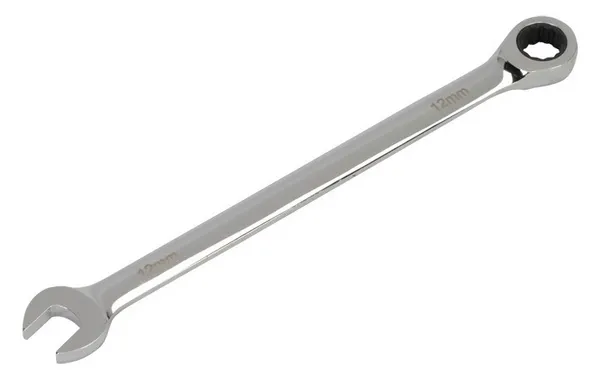 Image of Genuine SEALEY AK6391012 Combination Ratchet Spanner Extra-Long 12mm