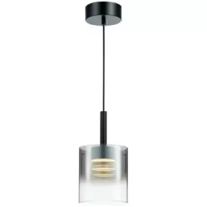 Image of Spring Lighting - Spring Contemporary LED Slim Pendant Ceiling 1 Light Black, Glass 3000K