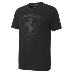 Puma Ferrari Shield T Shirt Mens - Black