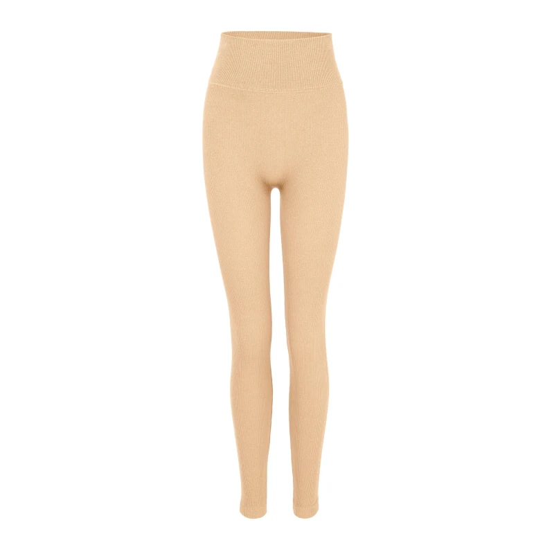 Image of Miso High Waisted Legging Womens - Beige Beige 8