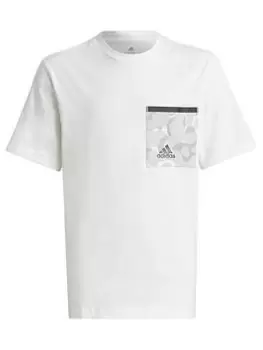 Image of adidas Ftre - Future Junior Boys T-Shirt Ss, White, Size 15-16 Years