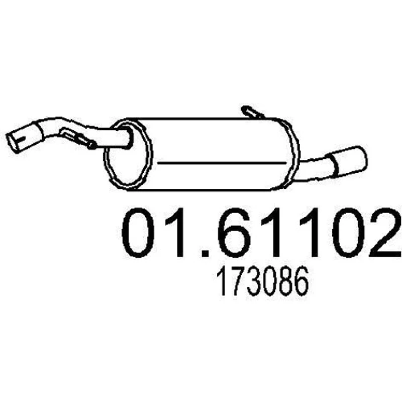 Image of MTS 01.61102 Rear silencer End Silencer (3437)