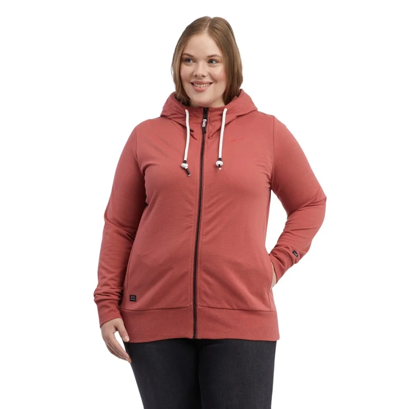 Image of Ragwear Womens zip-up hoodie Ragwear Paya Plus Rouge Female 46