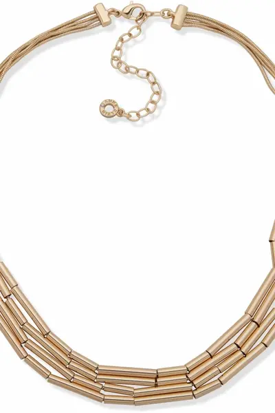 image of Anne Klein Jewellery Ladies Anne Klein Jewellery NK 16" MULTI ROW W/TUBES-GLD 01N00074