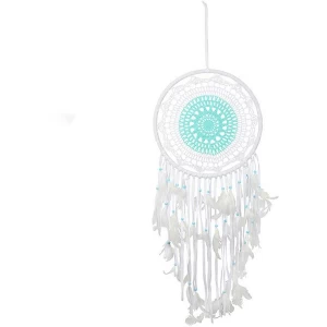 image of Blue & White (Pack of 4) Crochet Dreamcatcher