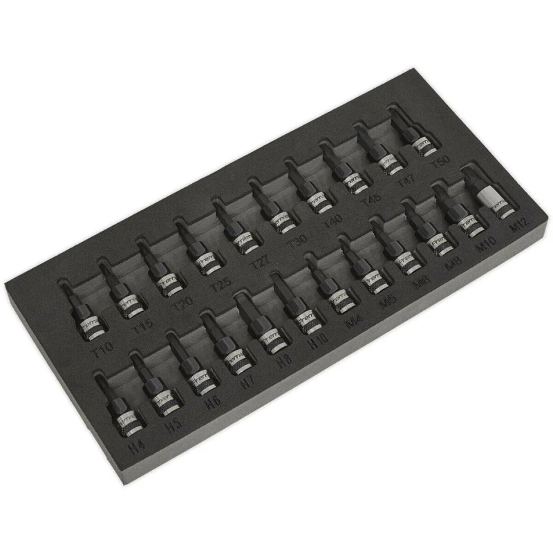 Image of Loops 22pc TRX Star / Hex Key / Spline Socket Bit Set 3/8" Square Drive - PREMIUM BITS Multi