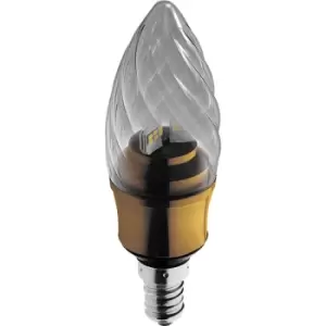 image of Kosnic 5.5W KTC LED E14/SES Twisted Candle Bronze Warm White - KDIM5.5TWT/E14-BOZ-N30