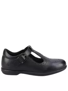 Image of Hush Puppies Britney Jnr School Shoe - Black, Size 1 Older