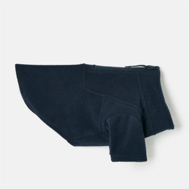Image of Joules Navy Dog Fleece With Zip Detail For Easy On And Off, Large