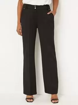 Image of Wallis Smart Bootcut Trouser - Black, Size 10, Women