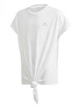 Image of adidas Girls Dance T-Shirt - White/Silver, Size 4-5 Years, Women