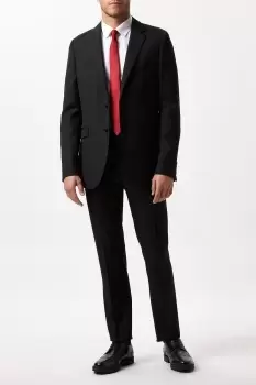 image of Slim Fit Black Twill Suit Jacket