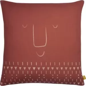 image of Pacha 100% Recycled Cushion Terracotta, Terracotta / 43 x 43cm / Polyester Filled