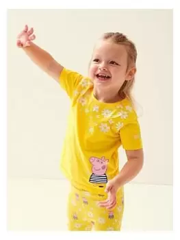 Image of Boys, Regatta Kids Peppa Pig Graphic T-Shirt - Yellow, Yellow, Size 5-6 Years