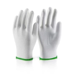 image of Click2000 Polyester Knitted Liner Glove M White Ref EC11M Pack 10 Up