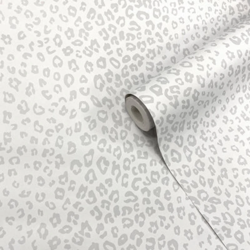 Image of Holden Decor Grey Animal Print Smooth Wallpaper