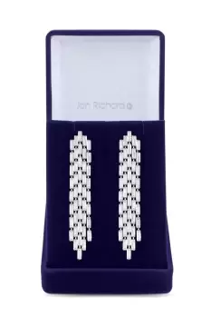 Image of Rhodium Plated Statement Baguette Earrings - Gift Boxed