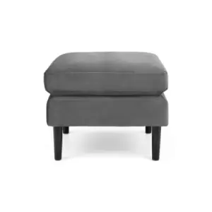 Malmo Dark Grey Velvet Ottoman