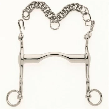Image of Battles Fixed Cheek Dressage Weymouth - Silver