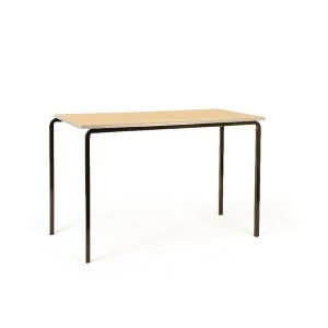 Image of Jemini MDF Edge Beech Top Class Table With Silver Frame 1100x550x590mm