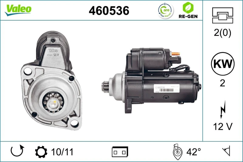 Image of Starter motor VALEO 460536