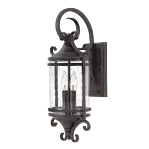 image of Hinkley Casa Outdoor 2 Light Wall Lantern Olde Black IP44