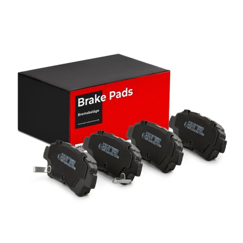Image of STARK SKBP-0010109 Brake pad set Front Axle, with acoustic wear warning, without accessories, with anti-squeak plate Brake Pad Set,disc brake (402)
