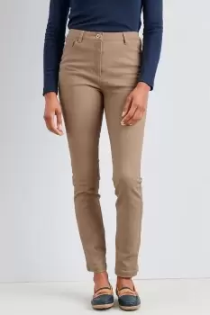 image of Stretch Twill Straight Leg Trousers 27"