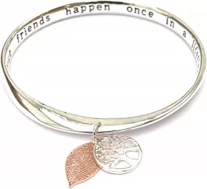 image of Equilibrium 2 Tone Tree of Life Bangle Journey