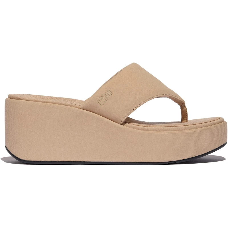 Image of Fitflop Womens Wedge Heeled Sandals Beige female 4 (37)