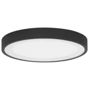 image of Hope Integrated LED Semi Flush Light Sandy Black Aluminium LED 30W 230V 1590Lm 3000K - Merano