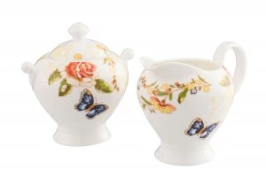 image of Aynsley Cottage garden cream and sugar