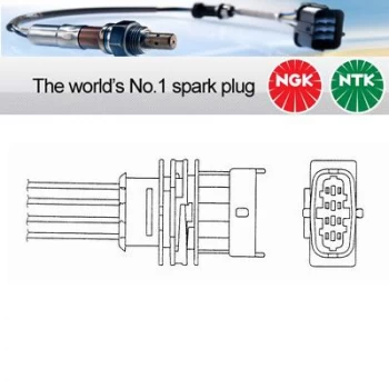 Image of 1x NGK NTK Oxygen O2 Lambda Sensor OZA660-EE4 OZA660EE4 (5658)