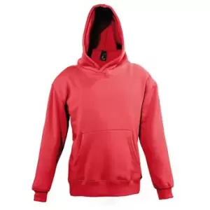 Image of SOLS Childrens/Kids Slam Hooded Sweatshirt (12 Years) (Red)