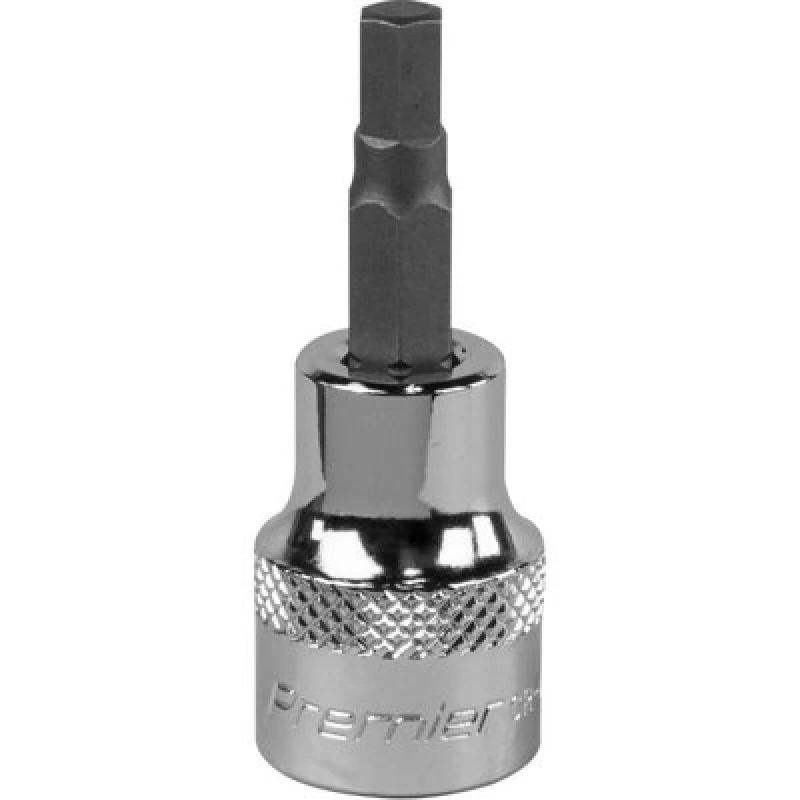 Image of Loops 5mm Forged Hex Socket Bit - 3/8" Square Drive - Chrome Vanadium Wrench Socket Multi