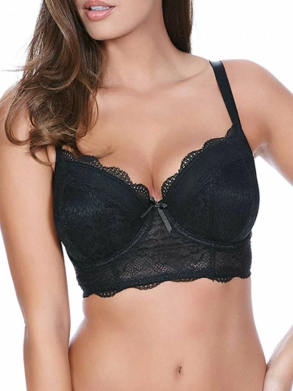 Image of Freya Womens underwired bustier bra Freya Fancies Noir Female 90K