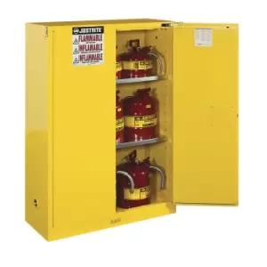 image of Justrite FM safety cupboards, HxWxD 1651 x 1092 x 457 mm, self-closing doors, for water hazardous media, yellow