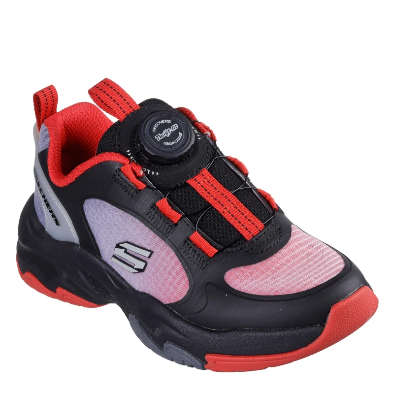 Image of Skechers Retrotech Black/Red unisex C11 (28.5)