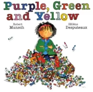 Image of purple green and yellow