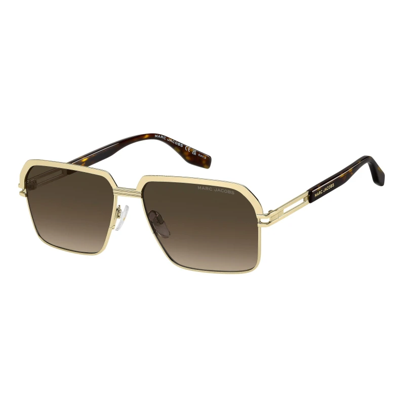 Image of Marc Jacobs Marc Rectangular Gold Havana male 59 cm