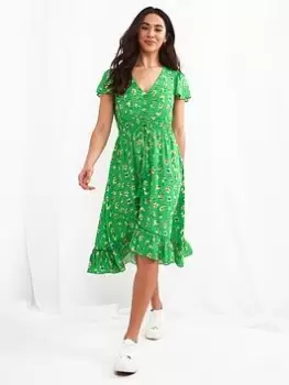 Image of Joe Browns Joe Browns Fun And Flirty Dress Green, Size 12, Women