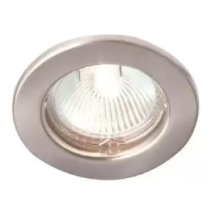 image of Robus 50W Pressed Steel Circular Straight Downlight Brushed Chrome - R101-13