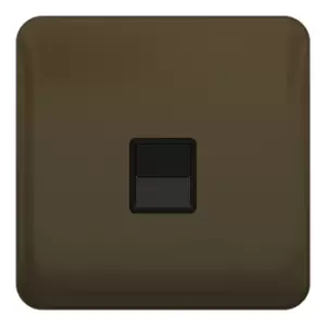 Image of Schneider LSD Data Telephone Single SocketBT Master Black Insert Mocha Bronze - GGBL7061BMB