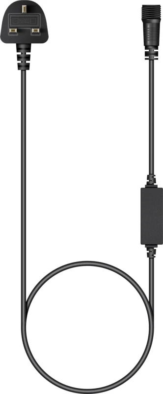 Image of EAGLE-CON Easy-Connect LED Mains Connecting Lead With 2m Rubber Cable.- Black ELV-002225