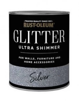 image of Rust-Oleum Glitter Ultra Shimmer Silver 250Ml