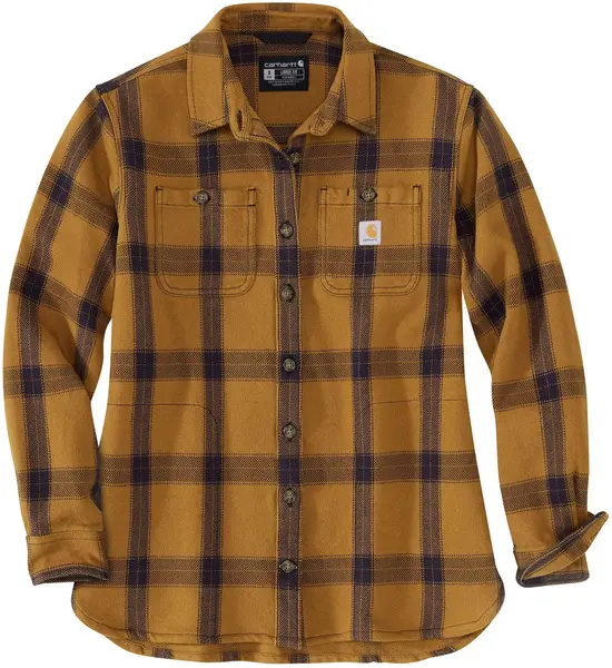 Image of Carhartt Heavyweight Twill Ladies Shirt, brown, Size XL for Women