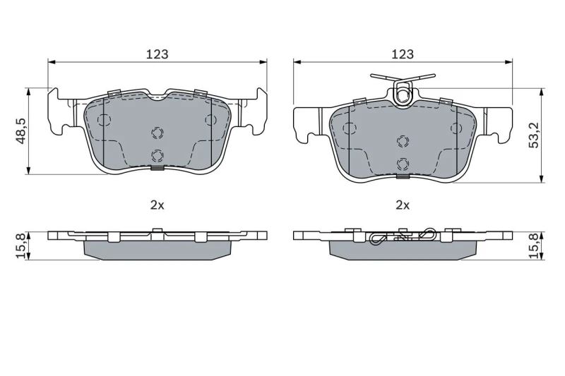 Image of Brake pad set Bosch 0 986 494 888