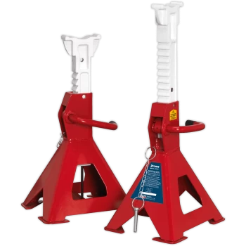 image of Sealey Easy Action Ratchet Axle Stands 3 Tonne